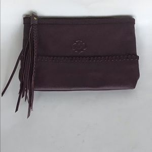 OrYANY Deep Plum Leather Clutch